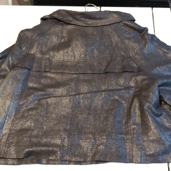 Sandro Sportswear  size XL black very dark metallic gray jacket with 3/4 sleeve - Picture 3 of 16